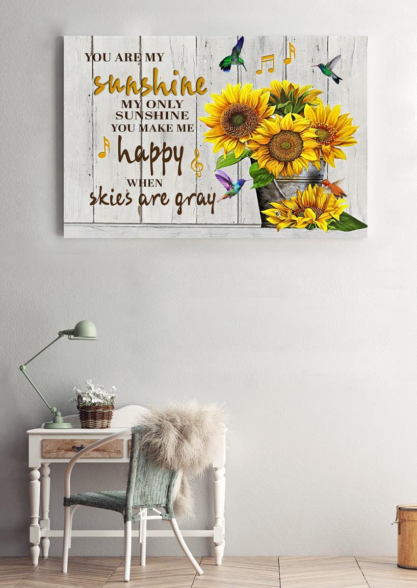You Are My Sunshine Motivation Quote Wall Art For Home Decor ...