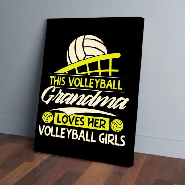 Volleyball Grandma Love Volleyball Girls Matte Canvas
