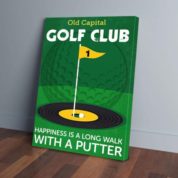 Golf Club Happiness Matte Canvas