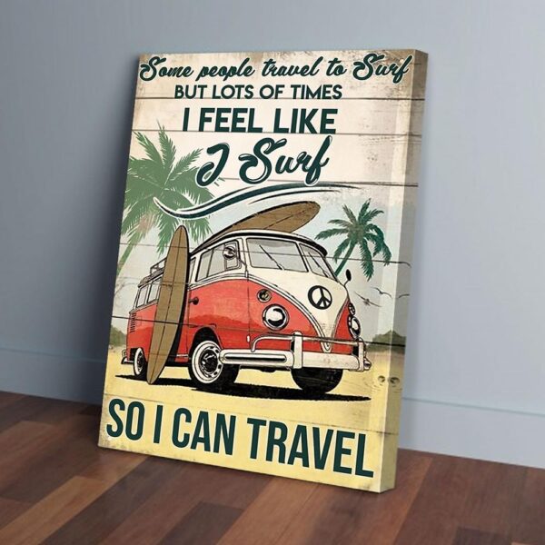 Hippie Car Surf Travel Matte Canvas