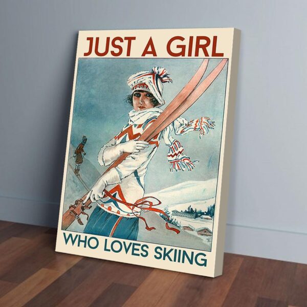 Just A Girl Who Loves Skiing Matte Canvas