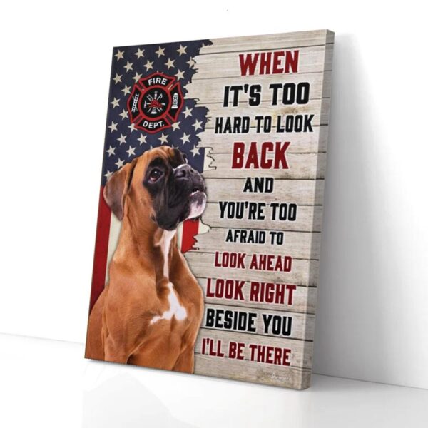 Firefighter Boxer American US Matte Canvas