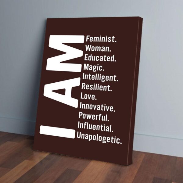 I Am Feminist Woman Matte Canvas