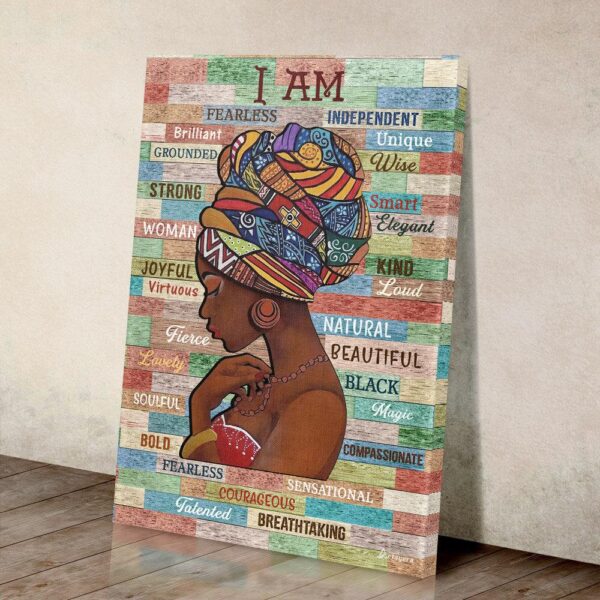 I Am Afro Woman Matte Canvas