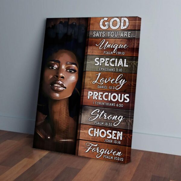 God Says You Are Black Girl Matte Canvas