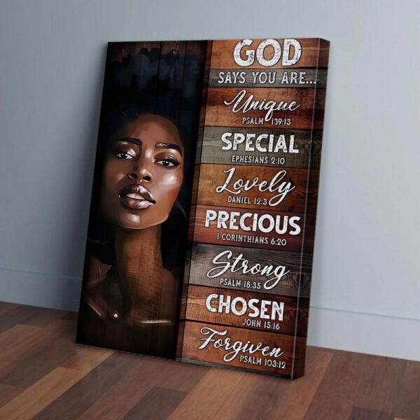 God Says Black Women Matte Canvas