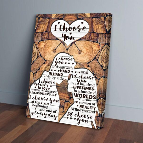 I Choose You To Do Life With Hand In Hand Love Matte Canvas