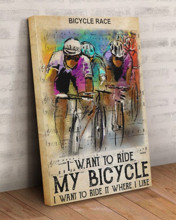 I Want To Ride My Bicycle Cycling Matte Canvas