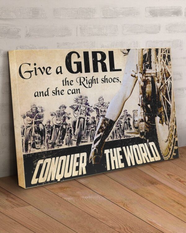 Give A Girl The Right Shoes Motorcycle Matte Canvas