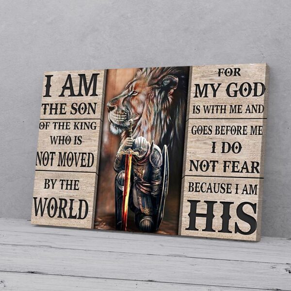 I Am The Son Of The King Warrior Lion Matte Canvas