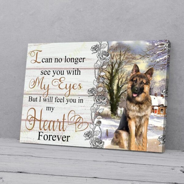 German Shepherd Forever In My Heart Matte Canvas