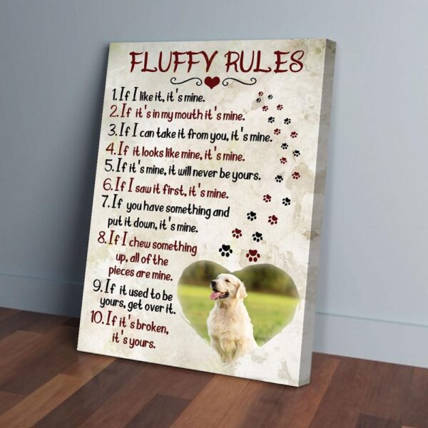 Fluffy Rules It's Mine Not Your Matte Canvas