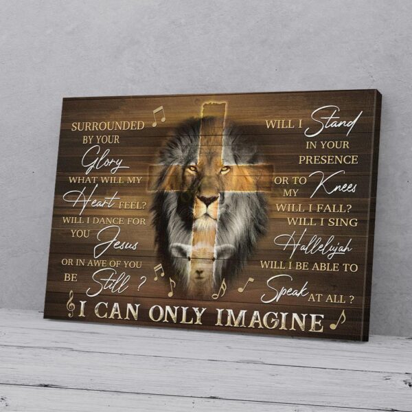 I Can Only Imagine Cross Lion Matte Canvas