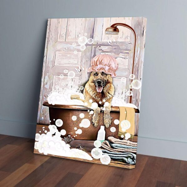 German Shepherd Bathing Matte Canvas