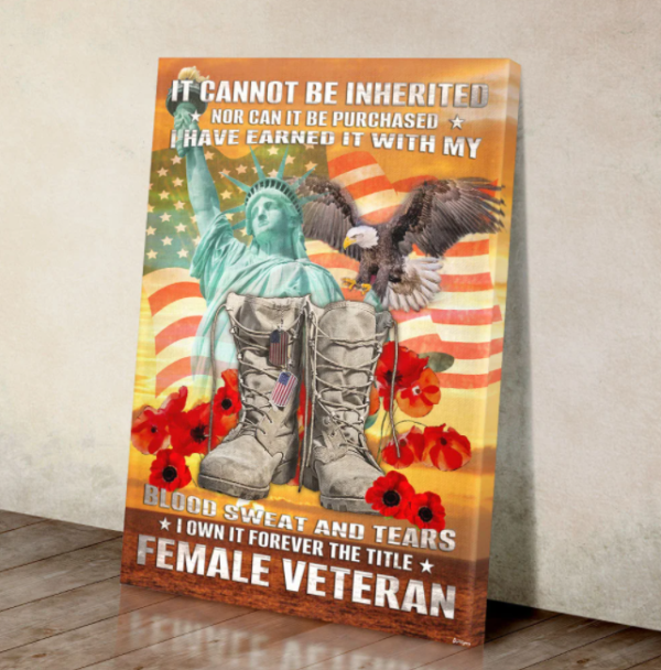 I Can Not Be Inherited Interhited Female Veteran Matte Canvas
