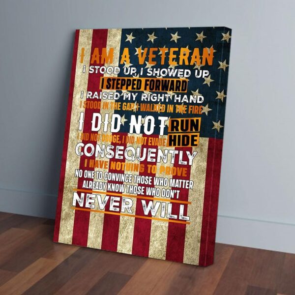 I Am A Veteran Matte Canvas