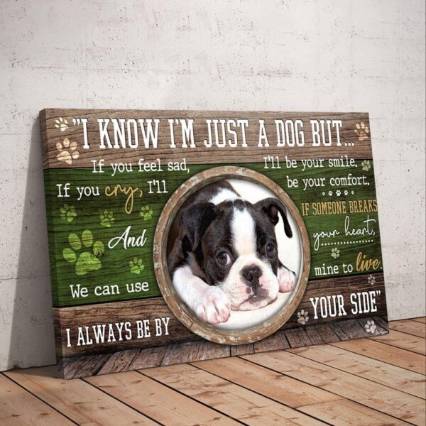 I Always Be By Your Side Boston Terrier Matte Canvas