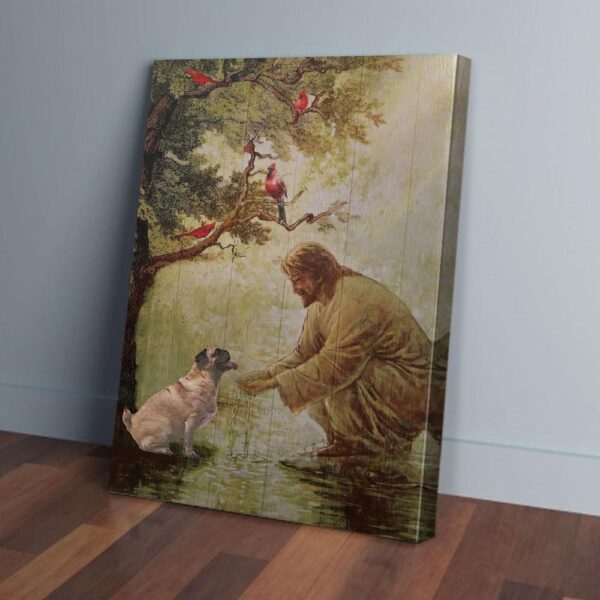 God And Pug Matte Canvas