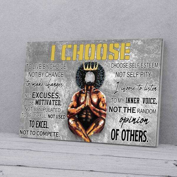 I Choose To Listen To My Inner Voice King Matte Canvas Wall Art