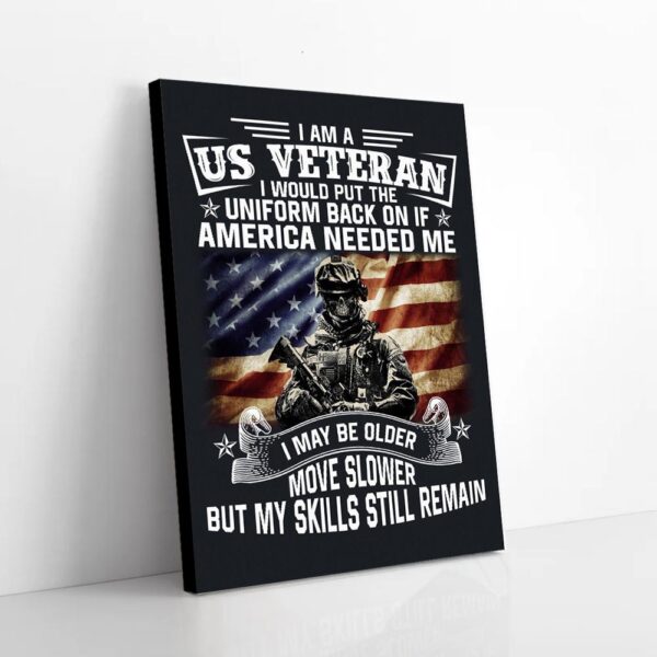 I Am A US Veteran Matte Canvas Wall Art