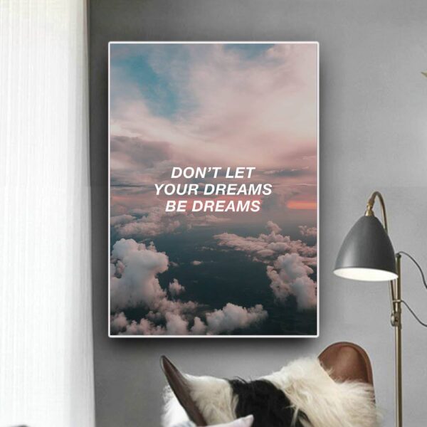 Cloud Dreams Motivational Positive Canvas Wall Art