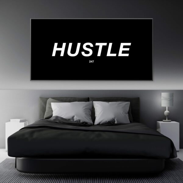 Hustle 247 Motivational Positive Canvas Wall Art