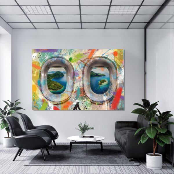 Graffiti Plane - Indonesia Canvas Wall Art Home Office Decor