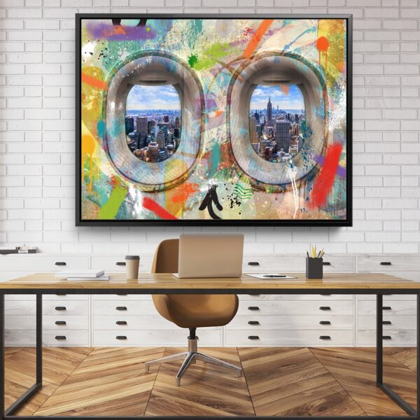 Graffiti Plane - New York Canvas Wall Art Home Office Decor