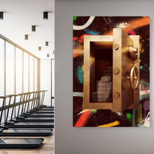 Graffiti Safe - Cash Canvas Wall Art Home Office Decor
