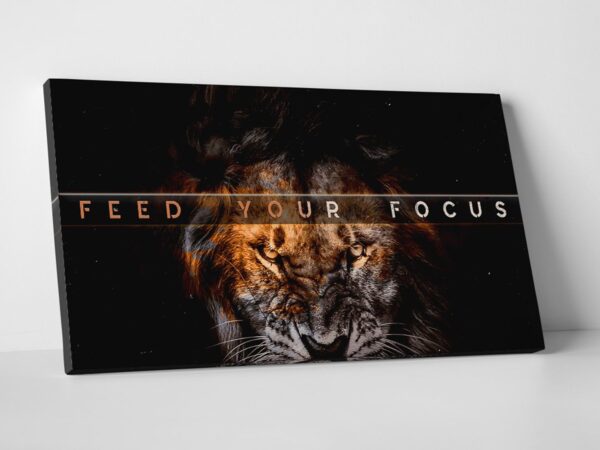 Feed Your Focus Canvas Home Office Decor Wall Art