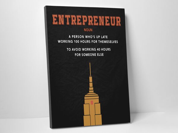 Entrepreneur Canvas Home Office Decor Wall Art