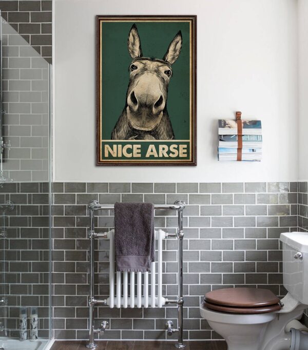 Green Nice Donkey Restroom Matte Canvas
