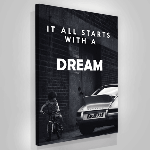 It All Starts With A Dream Motivational Matte Canvas
