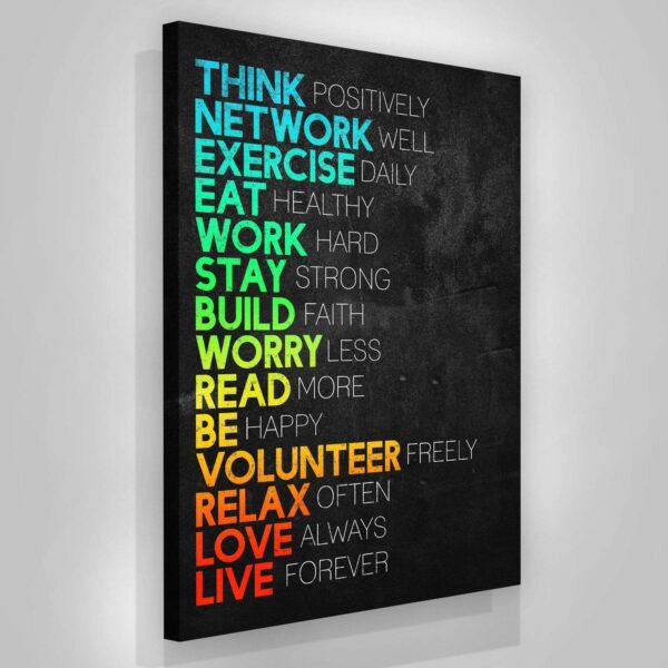 Get Positive Mindset Motivational Matte Canvas