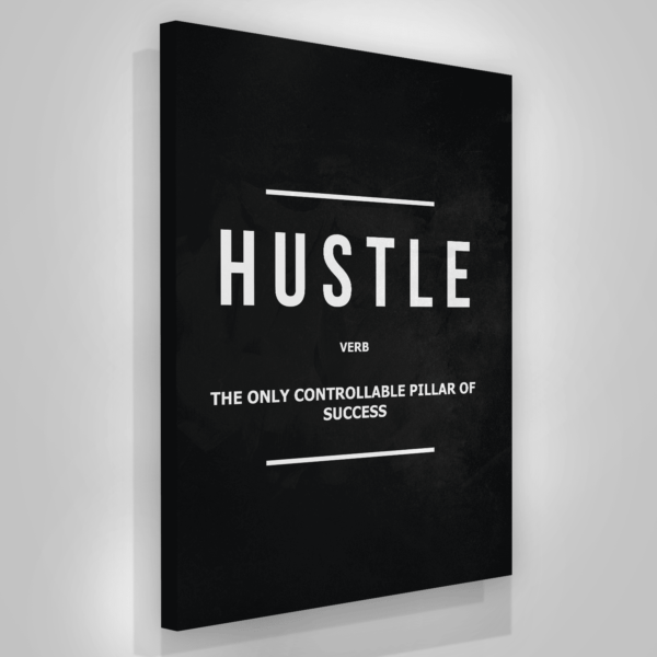 Hustle Verb Success Motivational Matte Canvas