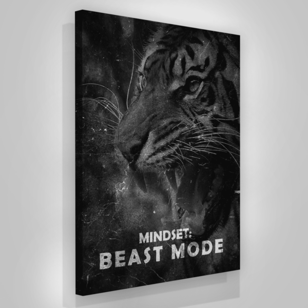 Mindset Beast Mode Tiger Motivational Matte Canvas