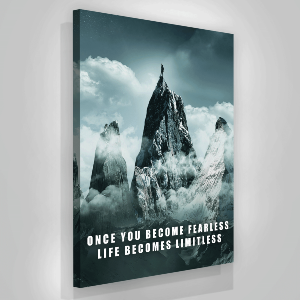 Life Becomes Limitless Motivational Matte Canvas