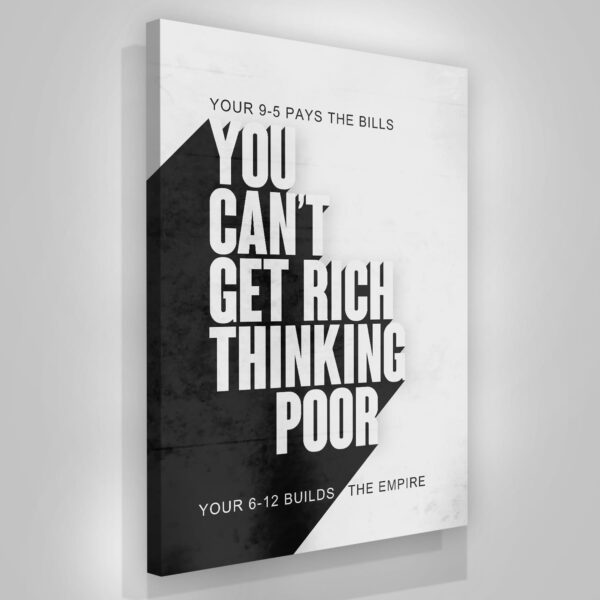 Get Rich Thinking Rich Motivational Matte Canvas