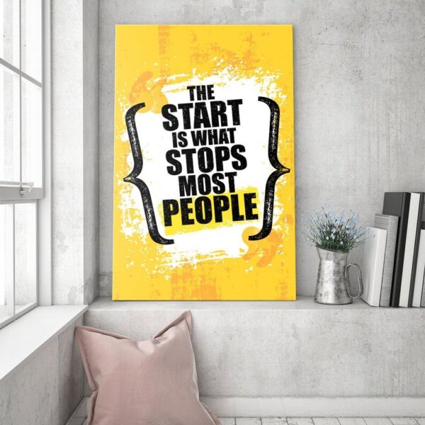 From The Start Gym Motivation Matte Canvas Home Office Decor