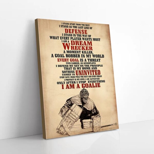 I Am Dream Wrecker Hockey Matte Canvas