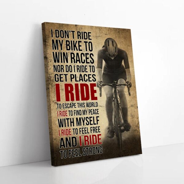 I Ride To Feel Strong Girl Cycling Matte Canvas