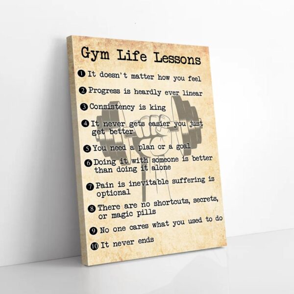 Gym Life Lesson Matte Canvas