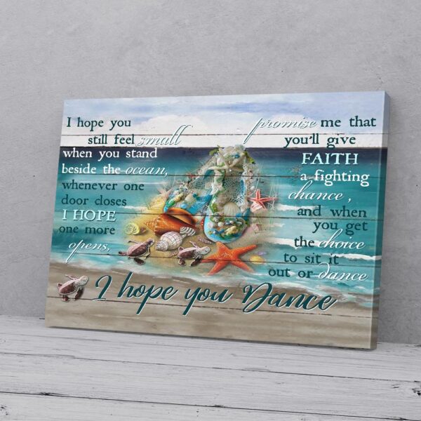 I Hope You Dance Ocean Star Turtle Matte Canvas