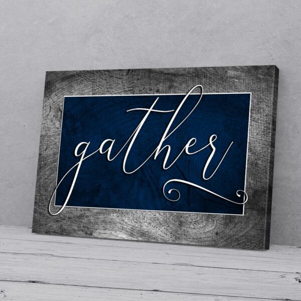Gather Dark Blue Kitchen Matte Canvas