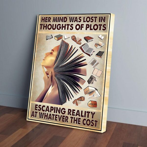 Her Mind Was Lost Thoughts Of Plots Librarian Matte Canvas