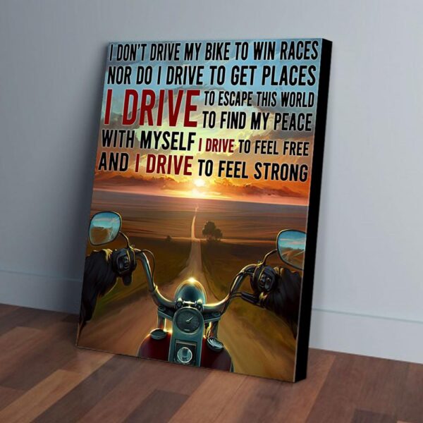 I Drive To Feel Strong Driving Matte Canvas Wall Art