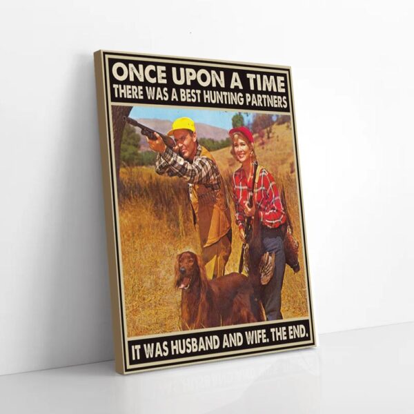 Husband And Wife Hunting Partners For Life Matte Canvas Wall Art