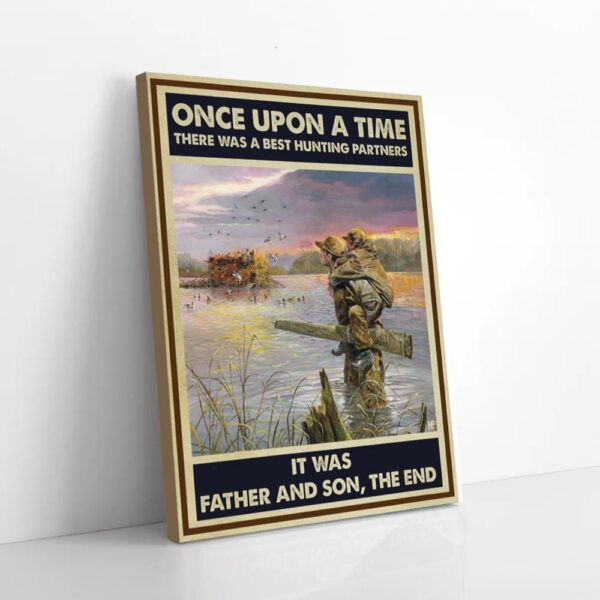 Father And Son Hunting Matte Canvas Wall Art