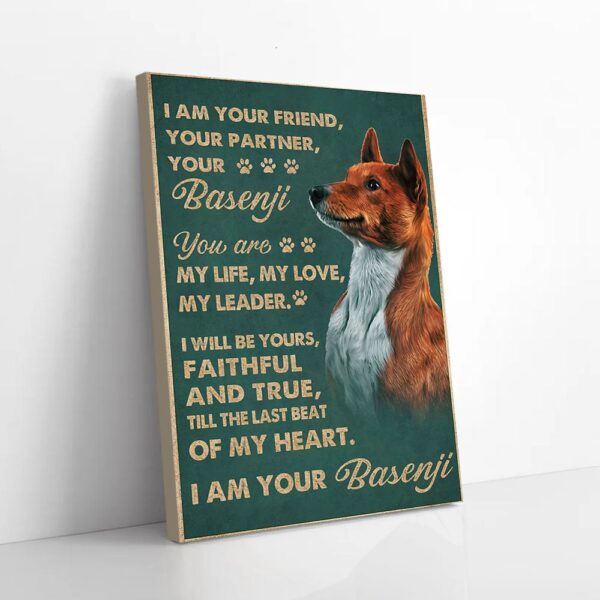 I Am Your Basenji Matte Canvas Wall Art