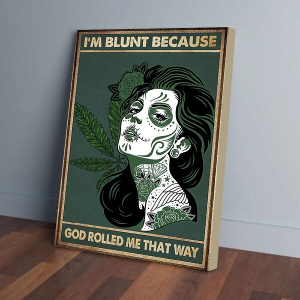 God Rolled Me That Way Tattoo Girl Matte Canvas Wall Art